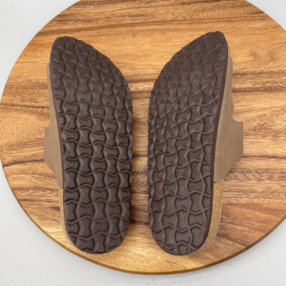 Cushionaire Lane Sandals Womens Size 8.5 M Brown Leather Casual Comfort Slides - Picture 7 of 9